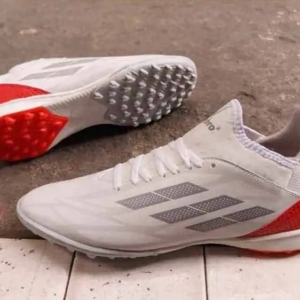 Giày Đá Bóng X Speed 2022 Cổ Cao Đinh TF Trắng